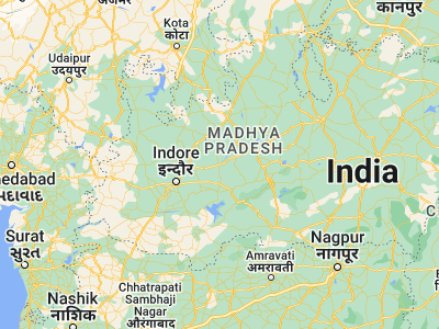 Map showing location of Ashta (23.01667, 76.71667)