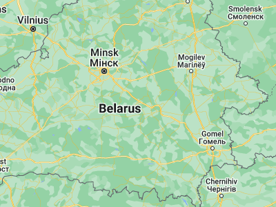 Map showing location of Asipovichy (53.3011, 28.6386)