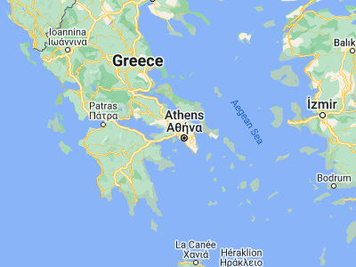 Map showing location of Asprópyrgos (38.06667, 23.58333)