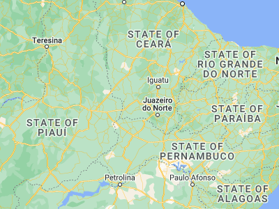 Map showing location of Assaré (-6.87444, -39.875)