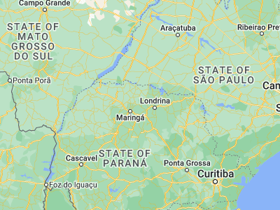 Map showing location of Astorga (-23.2325, -51.66556)
