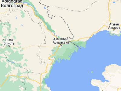 Map showing location of Astrakhan’ (46.34968, 48.04076)