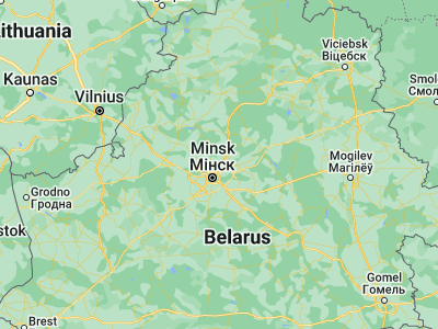 Map showing location of Astrashytski Haradok (54.0651, 27.695)