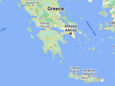 Map showing location of Ástros (37.40317, 22.7303)