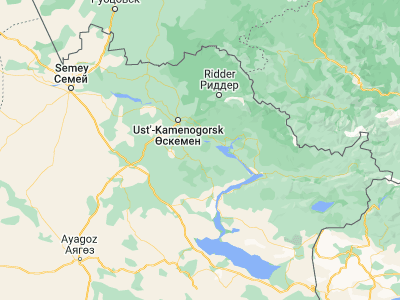 Map showing location of Asūbulaq (49.55688, 83.06355)