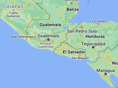 Map showing location of Asunción Mita (14.33083, -89.71083)