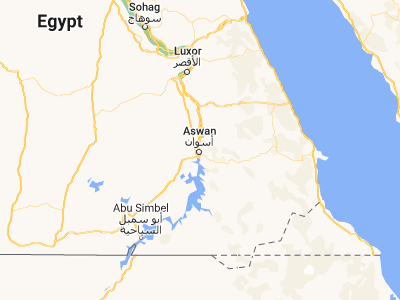 Map showing location of Aswān (24.09343, 32.90704)