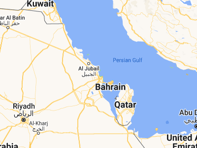 Map showing location of At Tūbī (26.55778, 49.99167)