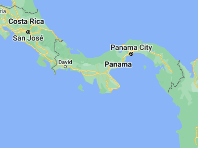 Map showing location of Atalaya (8.05, -80.93333)