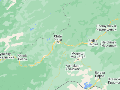 Map showing location of Atamanovka (51.93333, 113.63333)
