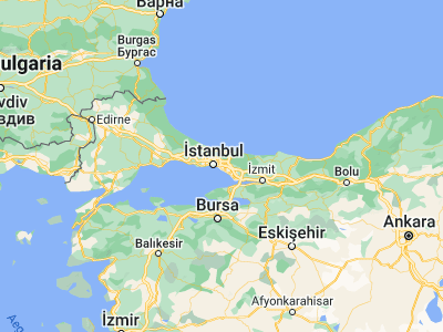 Map showing location of Ataşehir (40.9833, 29.1167)