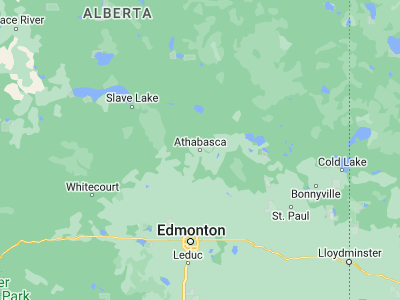 Map showing location of Athabasca (54.71687, -113.28537)