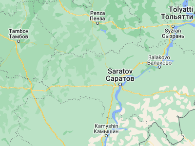 Map showing location of Atkarsk (51.87185, 45.00775)