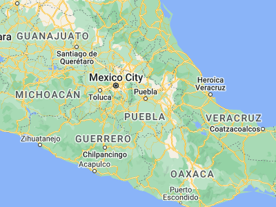 Map showing location of Atlixco (18.90815, -98.43613)