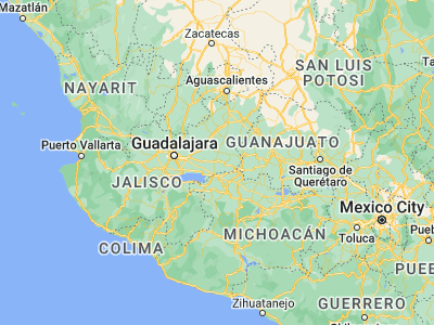 Map showing location of Atotonilco el Alto (20.55078, -102.50942)