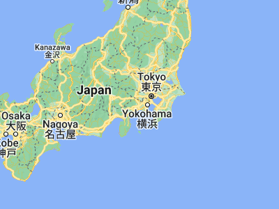 Map showing location of Atsugi (35.43889, 139.35972)