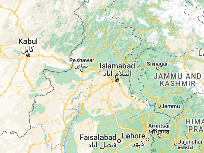 Map showing location of Attock City (33.77311, 72.3741)