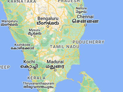 Map showing location of Attur (11.59414, 78.60143)