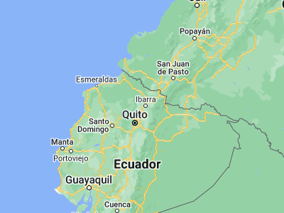 Map showing location of Atuntaqui (0.33333, -78.21667)