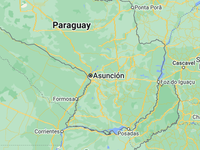Map showing location of Atyrá (-25.25, -57.16667)