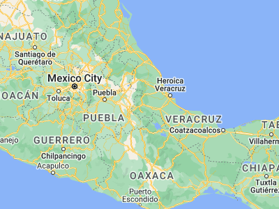Map showing location of Atzacán (18.90675, -97.08377)