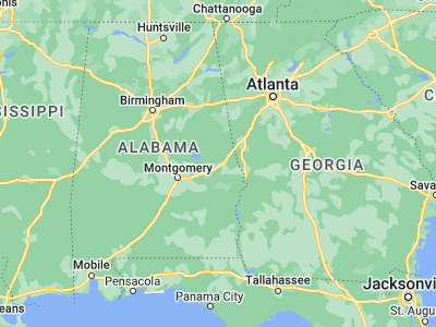 Map showing location of Auburn (32.60986, -85.48078)