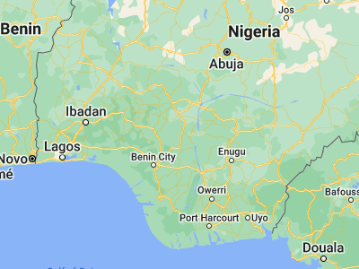 Map showing location of Auchi (7.06667, 6.26667)