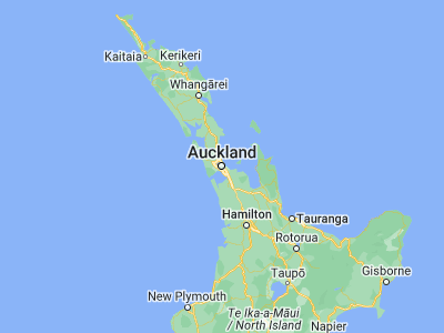 Map showing location of Auckland (-36.86667, 174.76667)