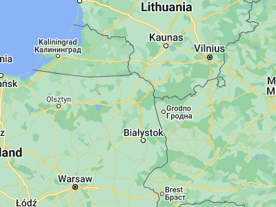 Map showing location of Augustów (53.84321, 22.97979)