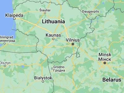 Map showing location of Aukštadvaris (54.58333, 24.53333)