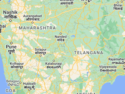 Map showing location of Aurād (18.25, 77.43333)