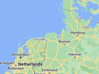 Map showing location of Aurich (53.46919, 7.48232)