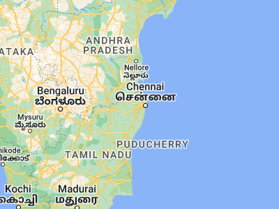 Map showing location of Āvadi (13.11556, 80.10167)