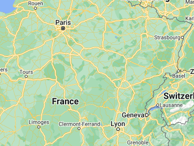 Map showing location of Avallon (47.48333, 3.9)