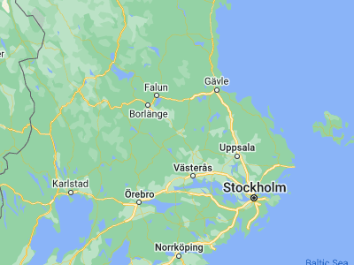Map showing location of Avesta (60.14545, 16.16785)