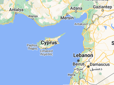 Map showing location of Avgorou (35.03688, 33.84029)