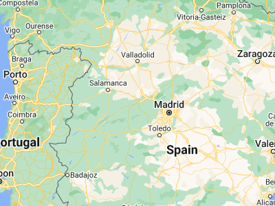 Map showing location of Ávila de los Caballeros (40.65, -4.7)