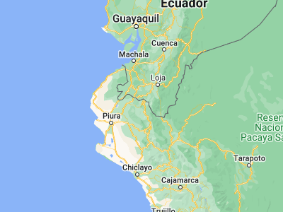 Map showing location of Ayabaca (-4.63983, -79.71491)
