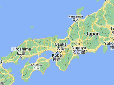 Map showing location of Ayabe (35.3, 135.25)