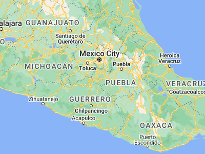 Map showing location of Ayala (18.75, -98.98333)