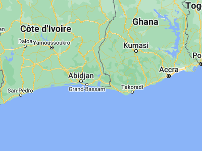 Map showing location of Ayamé (5.6052, -3.15709)