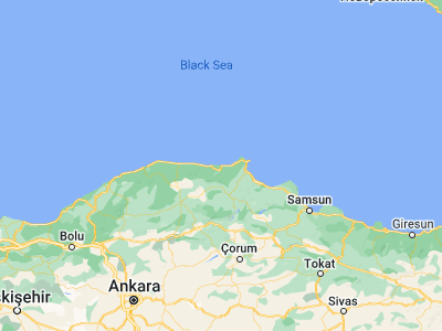 Map showing location of Ayancık (41.94472, 34.58611)