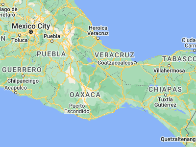 Map showing location of Ayotzintepec (17.67332, -96.12879)