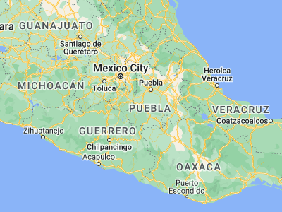 Map showing location of Ayutla (18.54654, -98.50499)