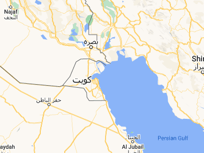 Map showing location of Az Zawr (29.4425, 48.27472)