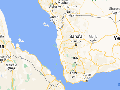 Map showing location of Az Zaydīyah (15.32851, 43.00812)