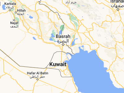 Map showing location of Az Zubayr (30.39213, 47.70174)