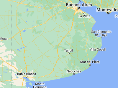Map showing location of Azul (-36.77698, -59.85854)