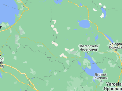 Map showing location of Babayevo (59.3936, 35.9371)