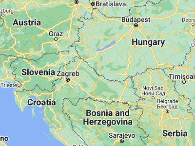 Map showing location of Babócsa (46.04155, 17.34332)